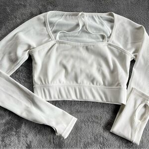 Halara Ribbed Cropped Top Size Smalll